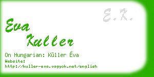 eva kuller business card